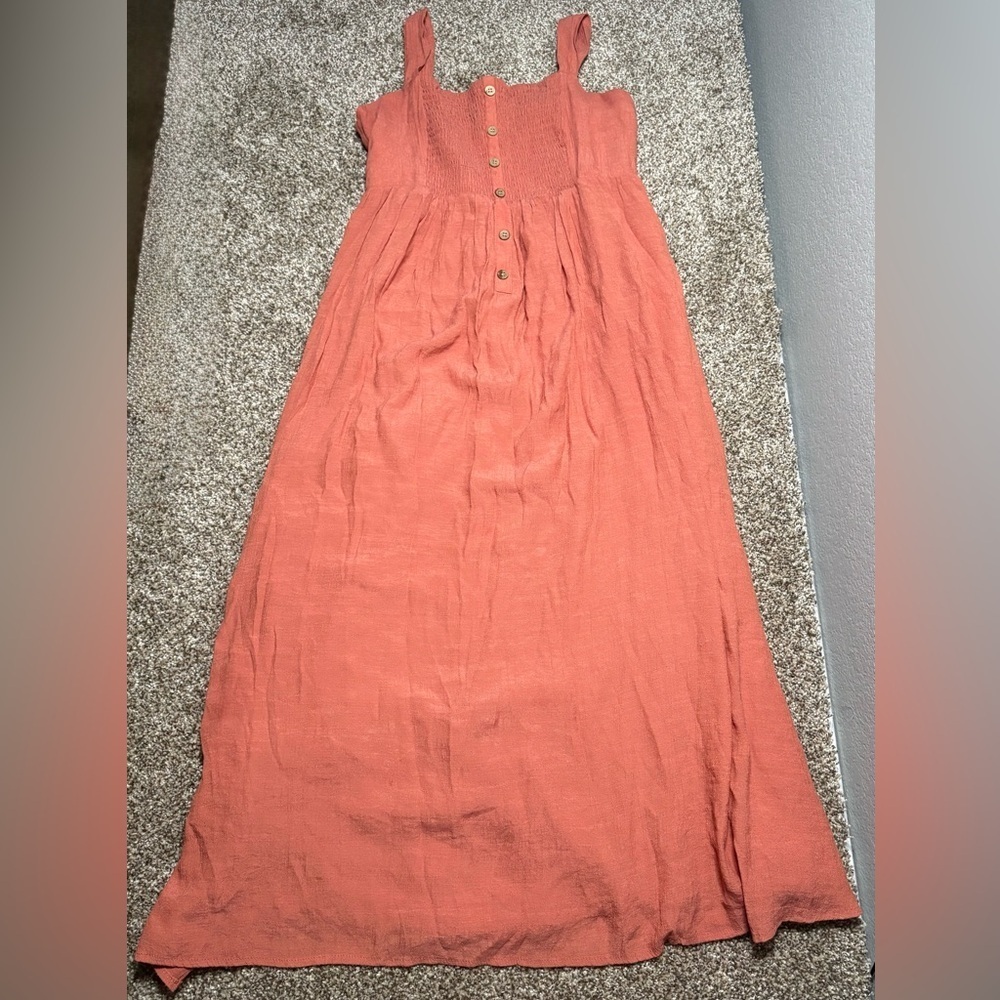 Wishlist Terracotta Button-Front Maxi Dress - Picture 2 of 14